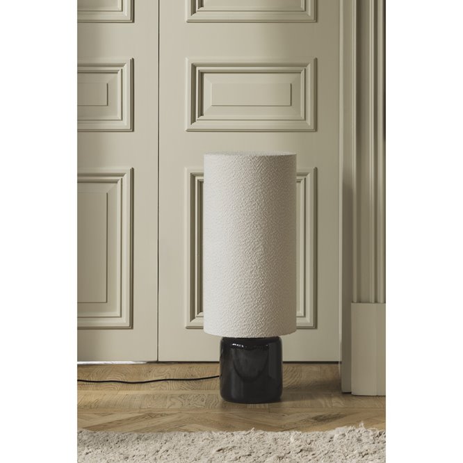 Lampa stojąca ceramiczna czarna boucle Florian Globen Lighting